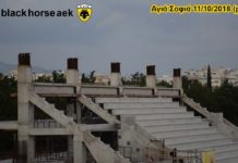 AEK F.C football stadium construction ΑΓΙΑ ΣΟΦΙΑ 11-10-2018(P 1) Οι κερκίδες από ταράτσα