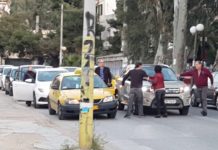 Ξύλο οδηγών έξω απτην Αγιά Σοφιά – Νέα Φιλαδέλφεια