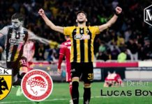Lucas Boye ● The Debut ● AEK Athens vs Olympiacos ● 7.10.18