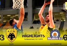 AEK – Χολαργός 73-63 ● Highlights ● Basket League | 5η Αγ. ● 10.11.18