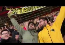 Ο λαός της ΑΕΚ (6ο βίντεο ) στη Λισαβόνα βροντοφωνάζει μέσα κ έξω από το ΝΤΑ ΛΟΥΖ !!!!