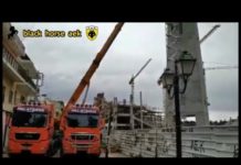 Τα ”θήρια” που τοποθέτησαν το 3ο ένθετο στο ΝΔ πυλώνα!!!