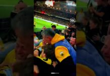 Ο υπέροχος πανηγυρισμός του Γκατσίνοβιτς μαζί με τον γιο του στη κερκίδα!